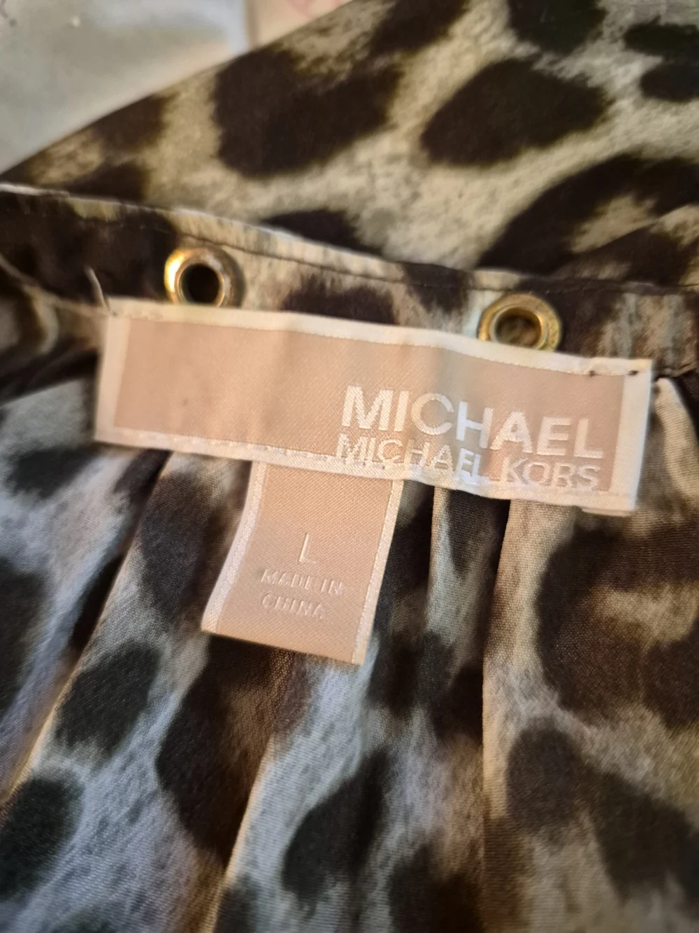 MICHAEL Michael Kors Women's Leopard Print Blouse Size Large